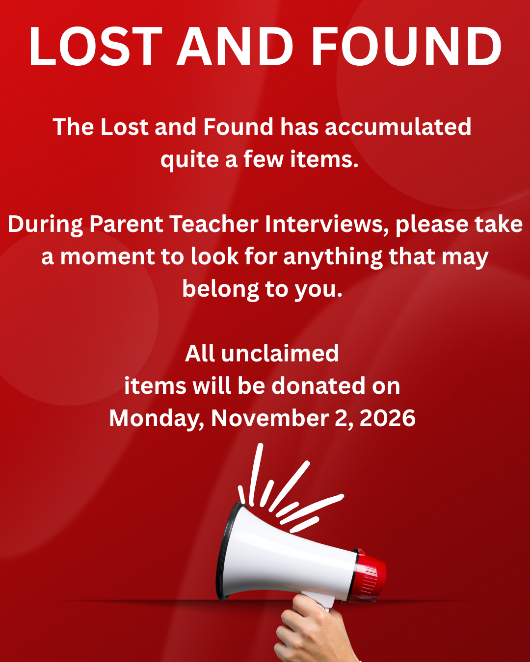 Lost and found 2026